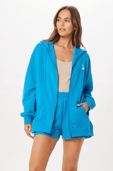 Bright Blue St. Tropez Jet Setter Surf Wash Zip Up | Vintage Havana Bright Blue