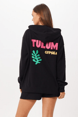 Black Tulum Jet Setter Surf Wash Zip Up | Vintage Havana Black