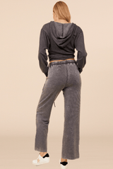 Heather Charcoal Lightweight Fleece Surplice Hoodie | Vintage Havana Grey