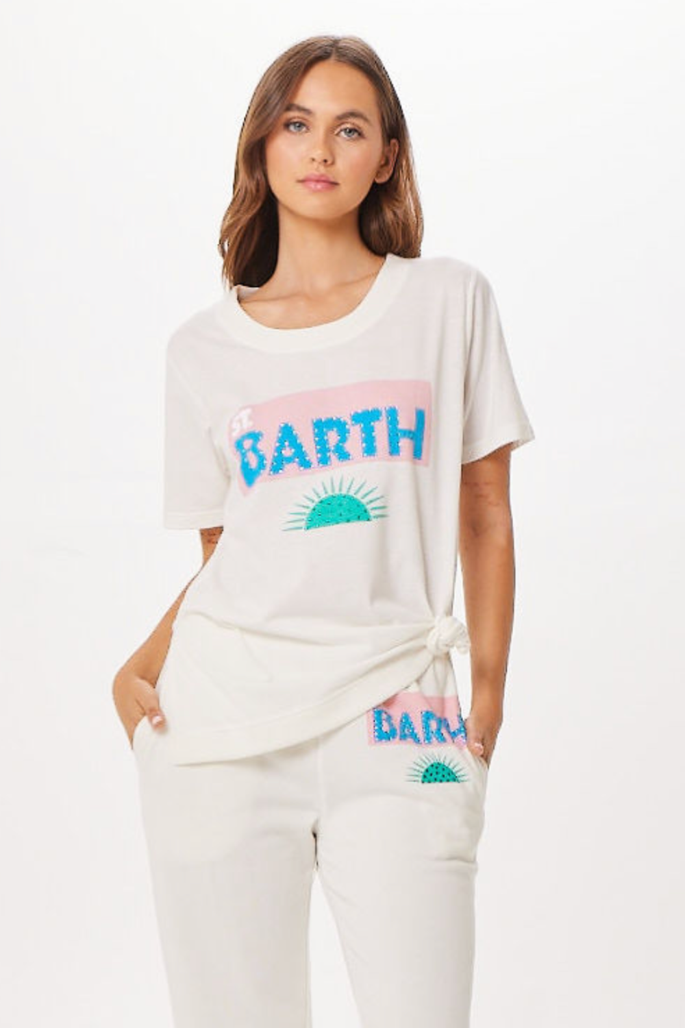 White St. Barth Jet Setter T-Shirt | Vintage Havana White