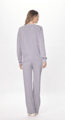Cool Grey Plush Knit Crewneck | Vintage Havana Cool Grey