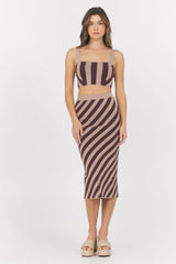 Striped Knit Tank | Vintage Havana Brown/Tan