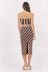 Striped Knit Tank | Vintage Havana Brown/Tan
