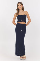 Navy Crochet Tube Top | Vintage Havana Navy