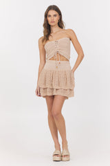 Honey Beige Knitted Tube Top | Vintage Havana Honey Beige