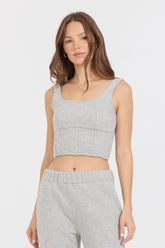 Pure Grey Fleece Corset | Vintage Havana Grey