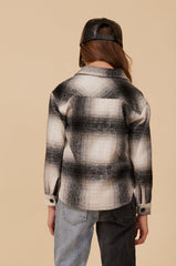 FLANNEL SHACKET- BLACK | Vintage Havana Grey