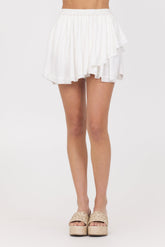 Ivory Linen Blend Skort | Vintage Havana Ivory