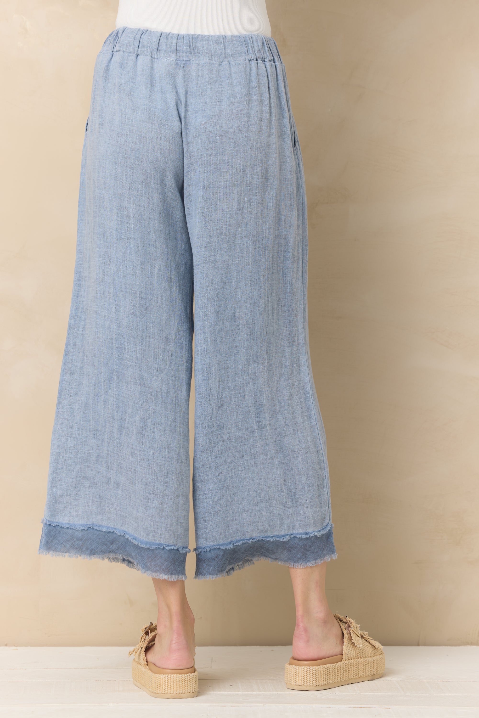 Drapey Linen Flowy Pant | Vintage Havana Sage