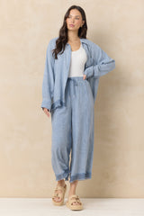 Drapey Linen Button Down | Vintage Havana Sage