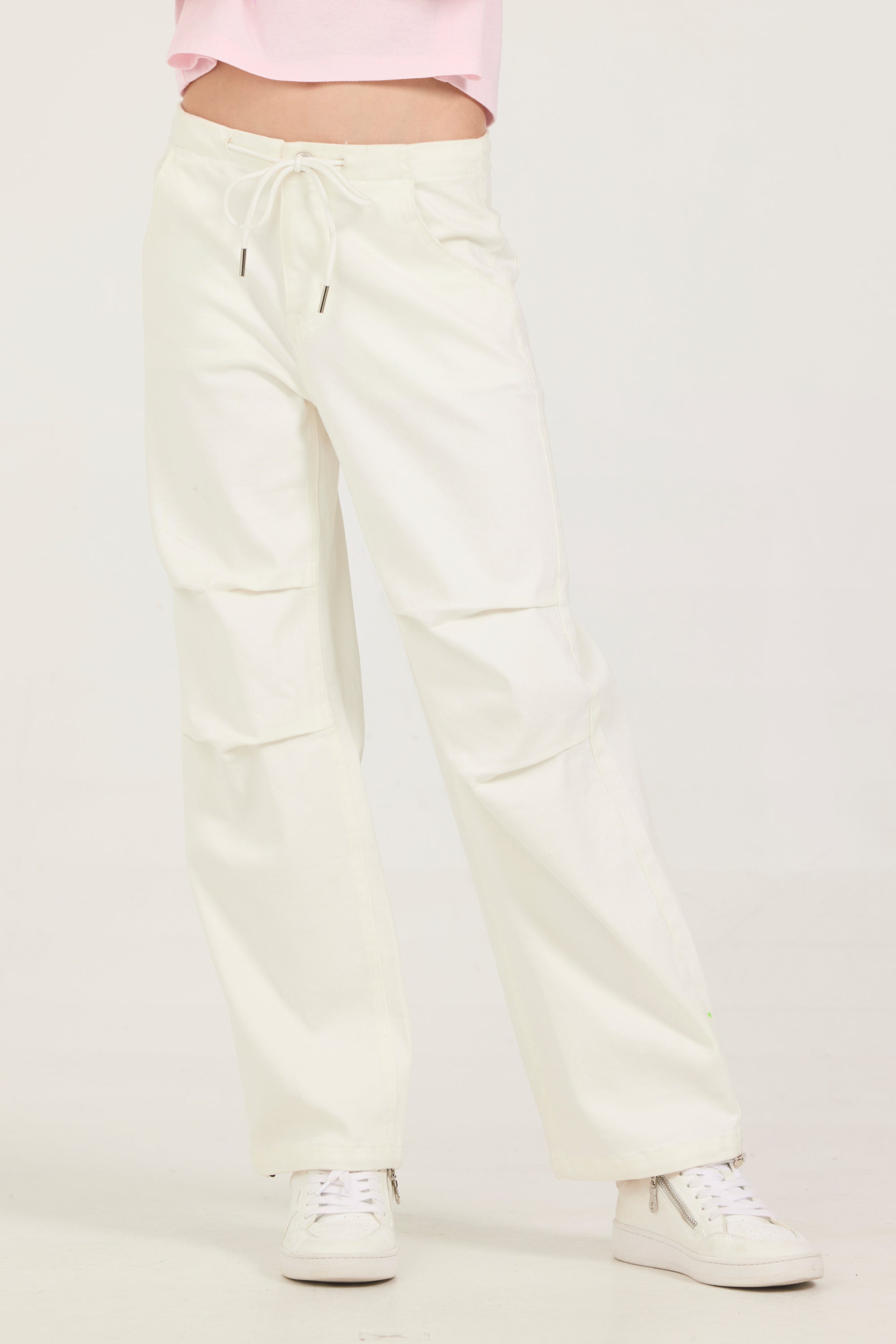 Kids Drawstring Jeans | Vintage Havana White