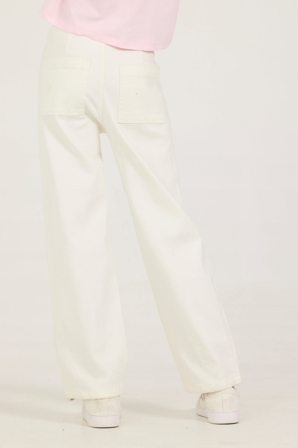 Kids Drawstring Jeans | Vintage Havana White
