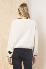 “Take Me To Paris” Jacquard Sweater | Vintage Havana Ivory w/ Black