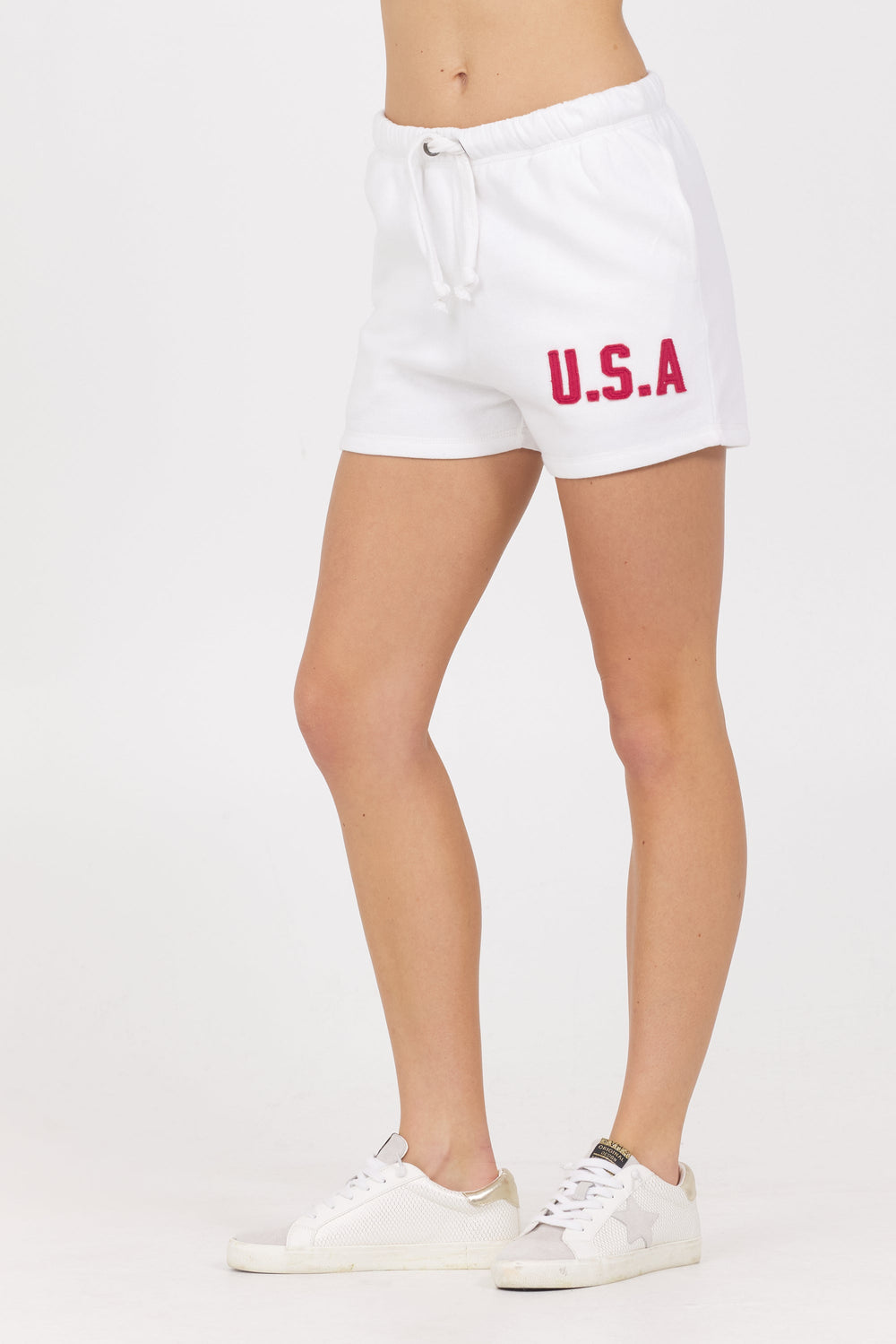 Surfwash Fleece Shorts | Vintage Havana White w/ Red