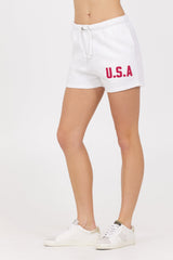 Surfwash Fleece Shorts | Vintage Havana White w/ Red