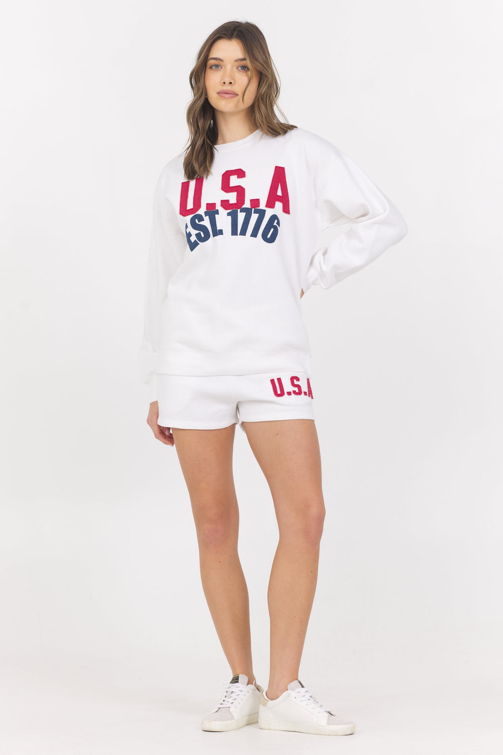 Surfwash Fleece Shorts | Vintage Havana White w/ Red