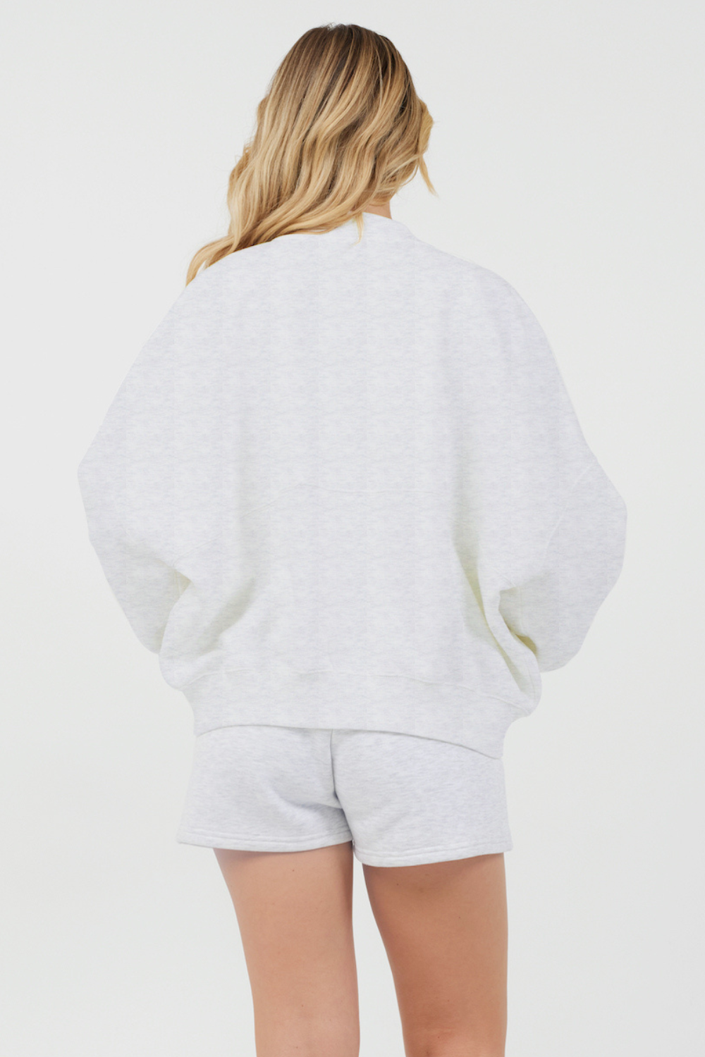 Grey Icicle Essential Fleece Zip Up Bomber | Vintage Havana Grey Icicle
