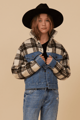DENIM AND PLAID JACKET | Vintage Havana