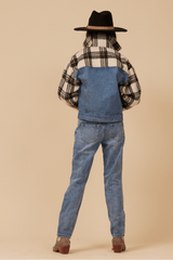 DENIM AND PLAID JACKET | Vintage Havana