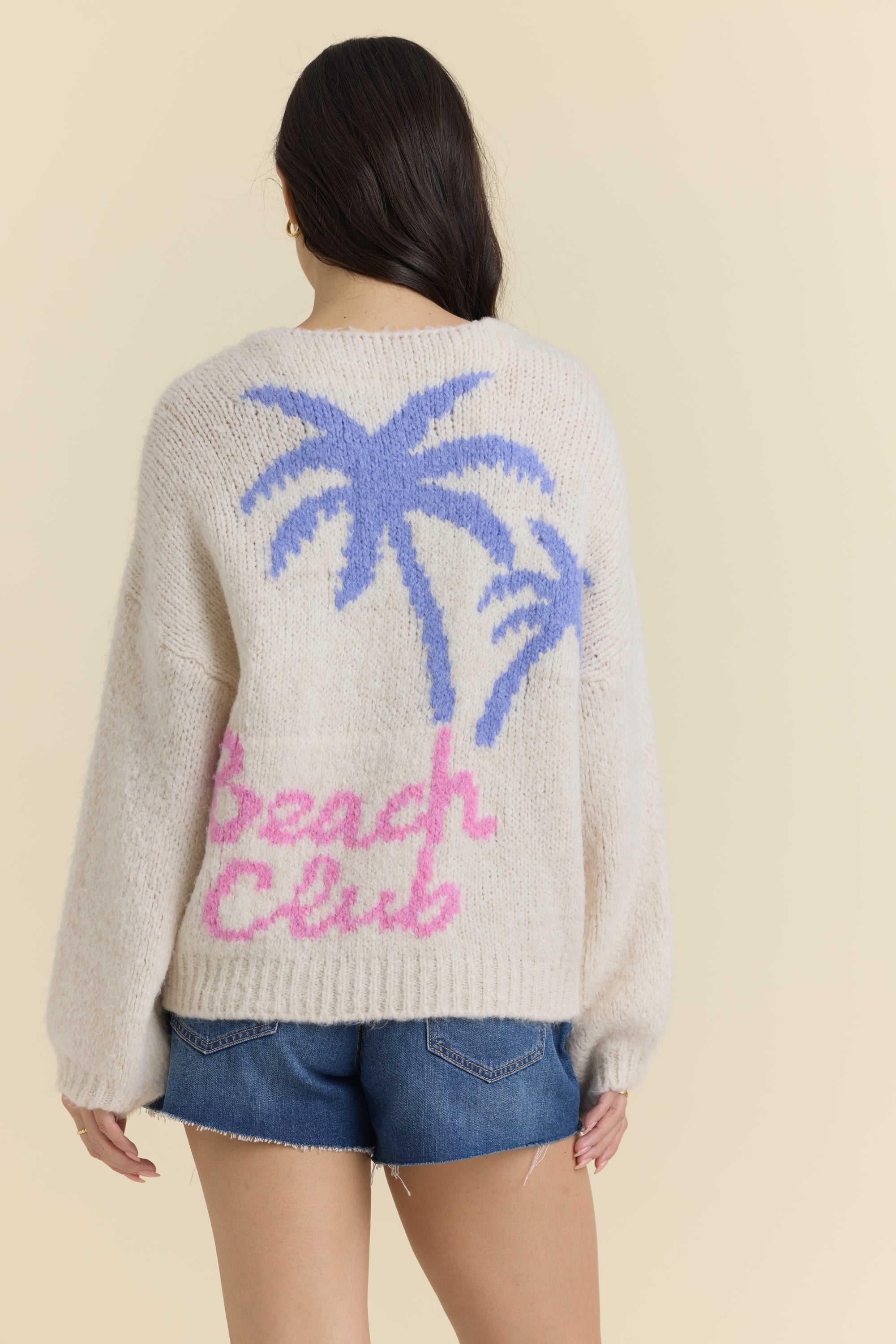 Tie Front "Beach Club" Sweater | Vintage Havana