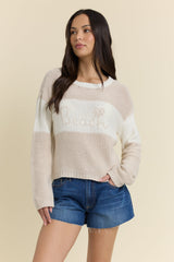 Embroidered Beach Sweater | Vintage Havana