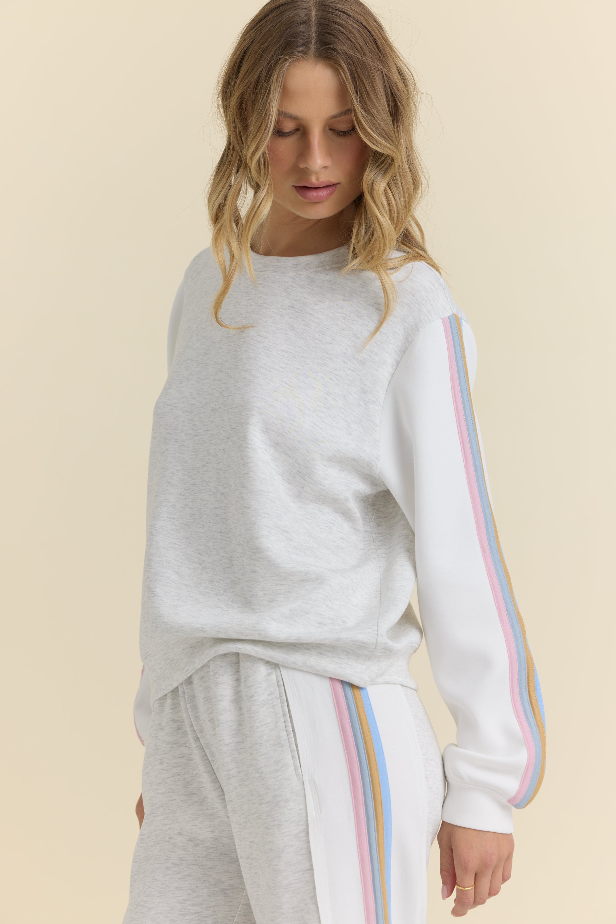 Striped Cloud Crewneck | Vintage Havana