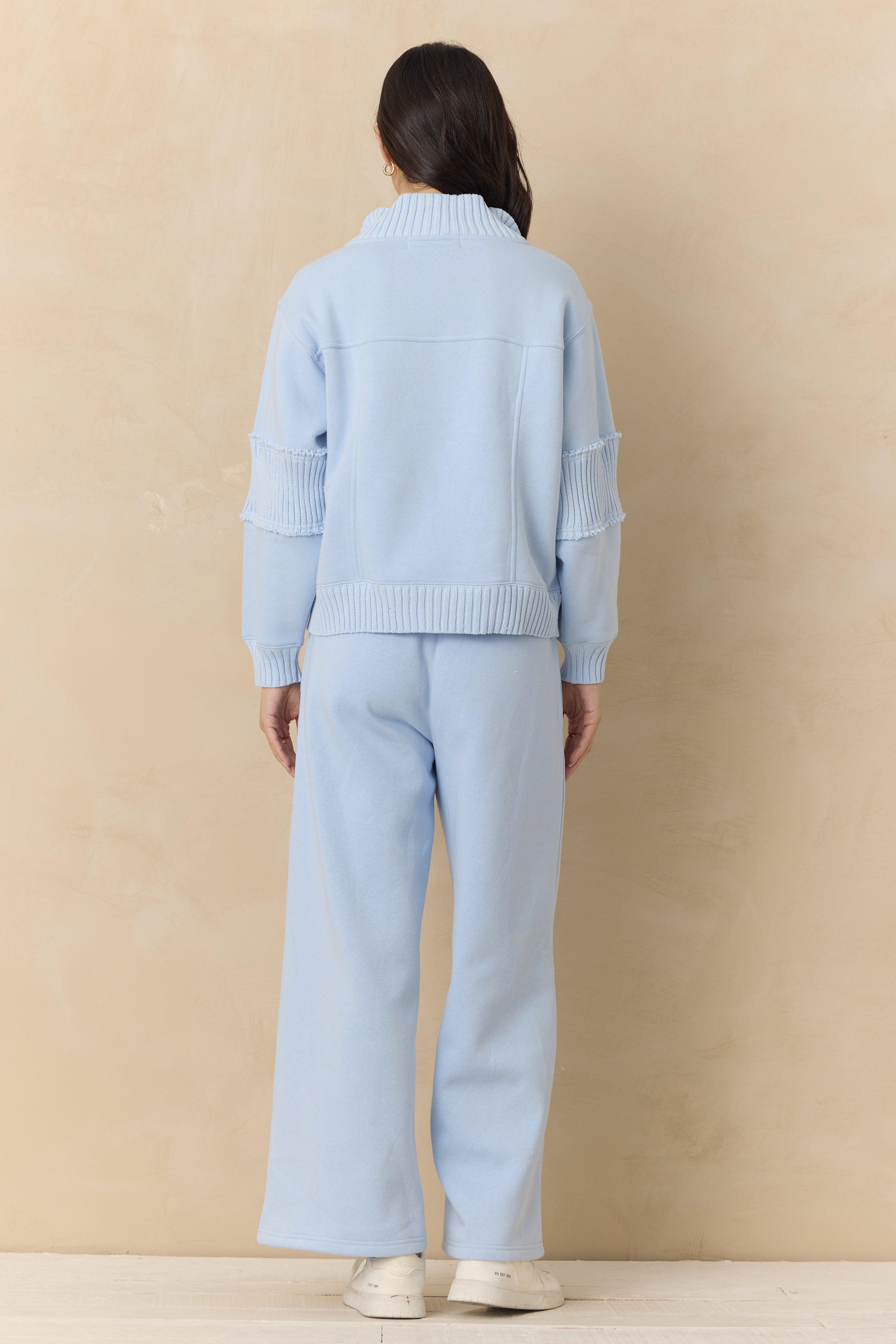 Vintage Fleece Quarter Zip with Rib | Vintage Havana Pink Hibiscus