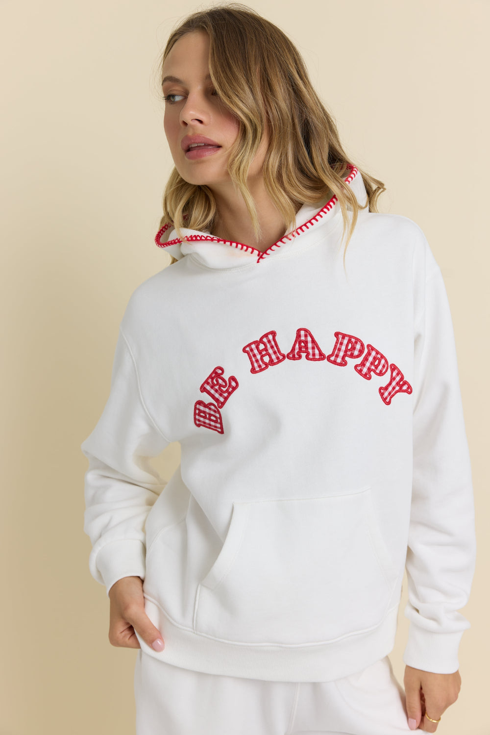 Heavyweight Garment Dye Hoodie with Applique | Vintage Havana
