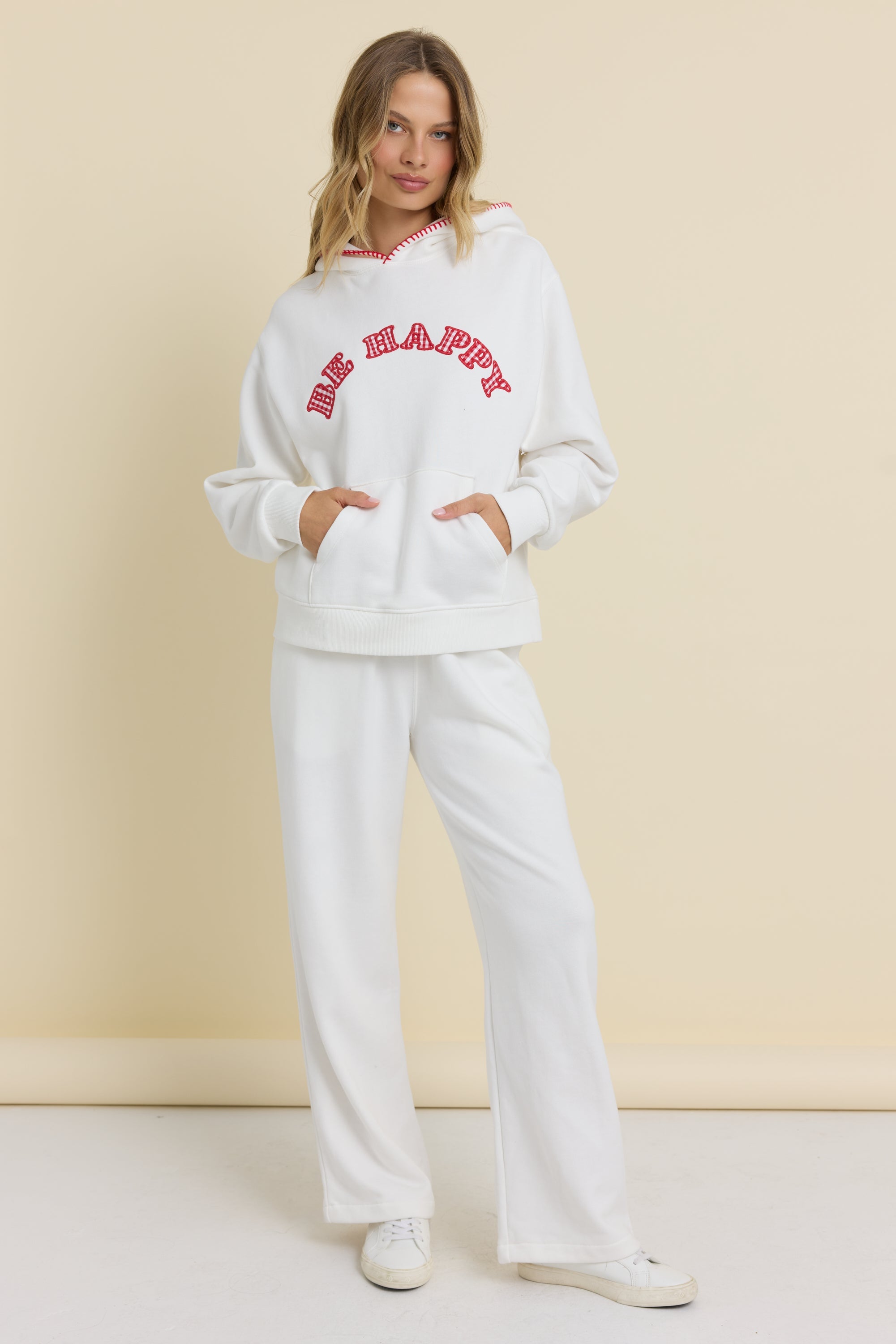 Heavyweight Garment Dye Hoodie with Applique | Vintage Havana