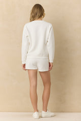Vintage Fleece All-Over Embroidered Crewneck | Vintage Havana