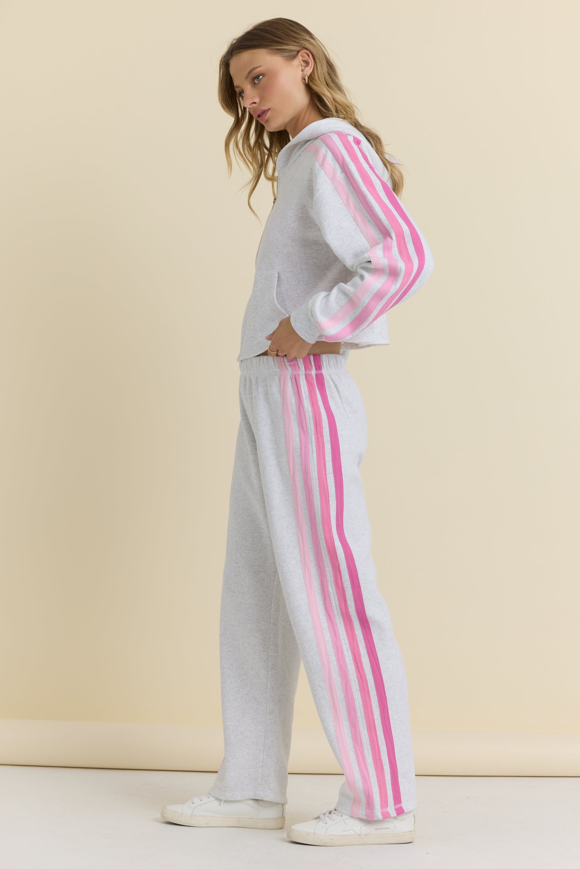 Crop Zip with Twill Tape Stripe | Vintage Havana
