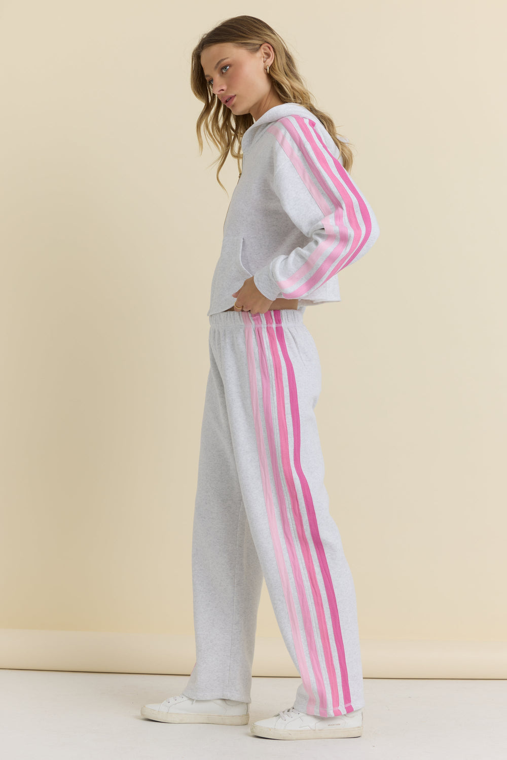 Crop Zip with Twill Tape Stripe | Vintage Havana