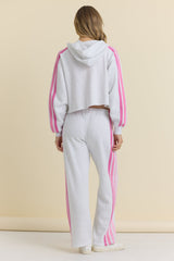 Crop Zip with Twill Tape Stripe | Vintage Havana