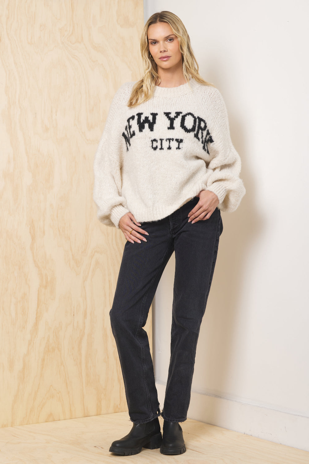 Jacquard Destination Sweater | Vintage Havana Ecru