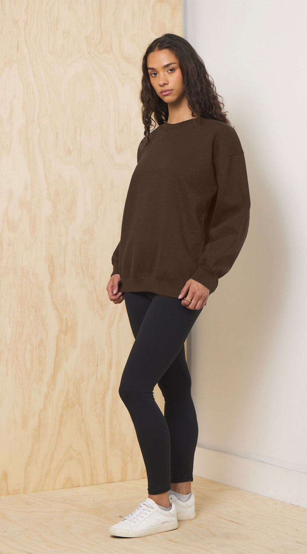 Chocolate Proweave Crewneck | Vintage Havana Chocolate
