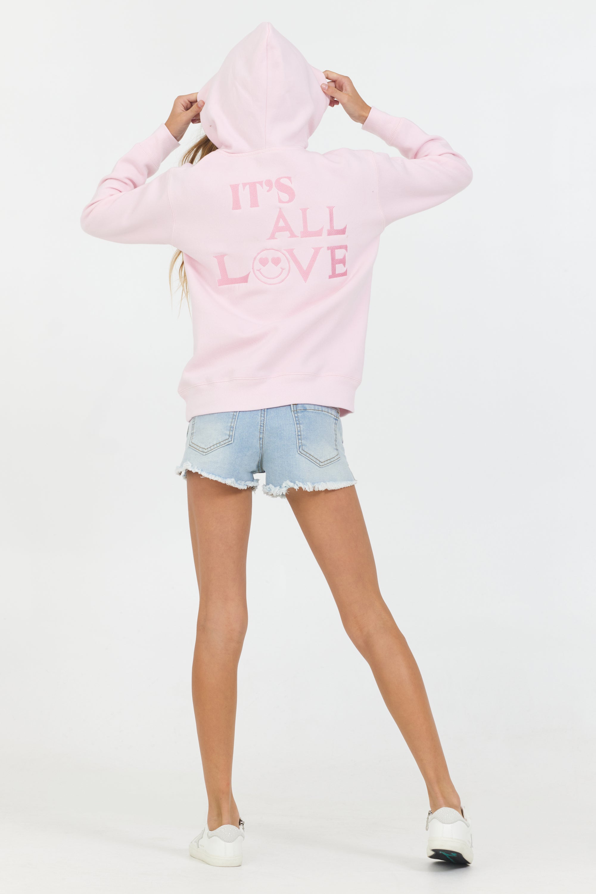 Pink ‘It’s All Love’ Hoodie | Vintage Havana Pink