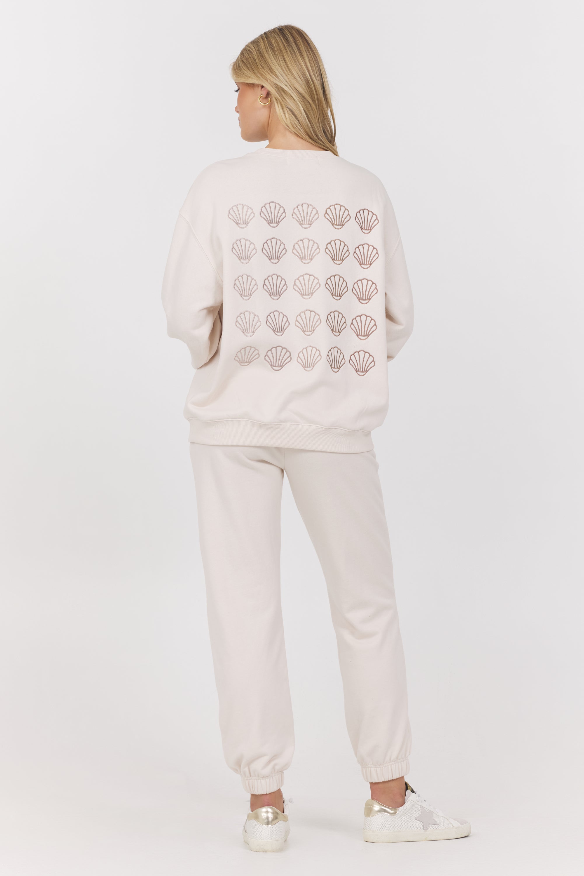 Embroidered French Terry Crew | Vintage Havana Coconut w/ Multi