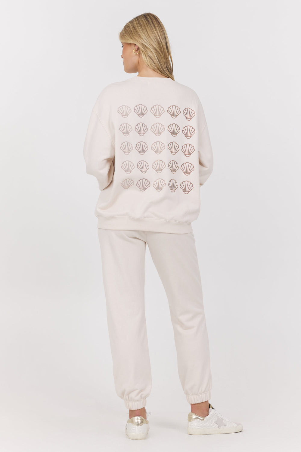 Embroidered French Terry Crew | Vintage Havana Coconut w/ Multi