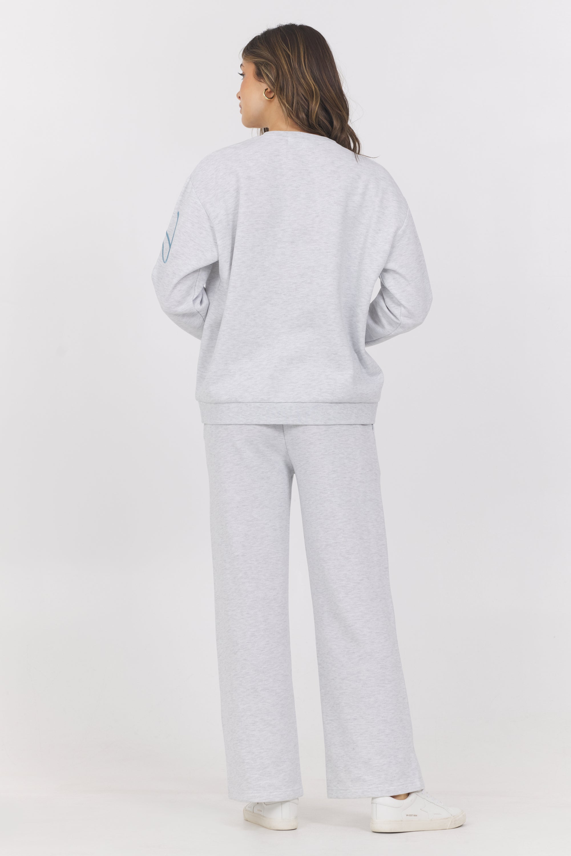 Embroidered Garment Dye Crew | Vintage Havana Spring Grey Blue