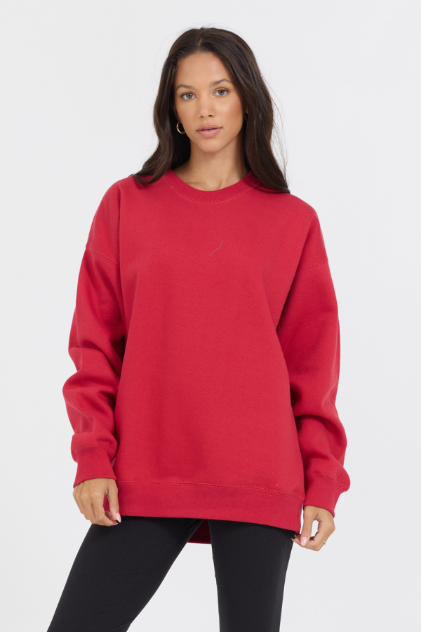 Red Proweave Crewneck | Vintage Havana Red
