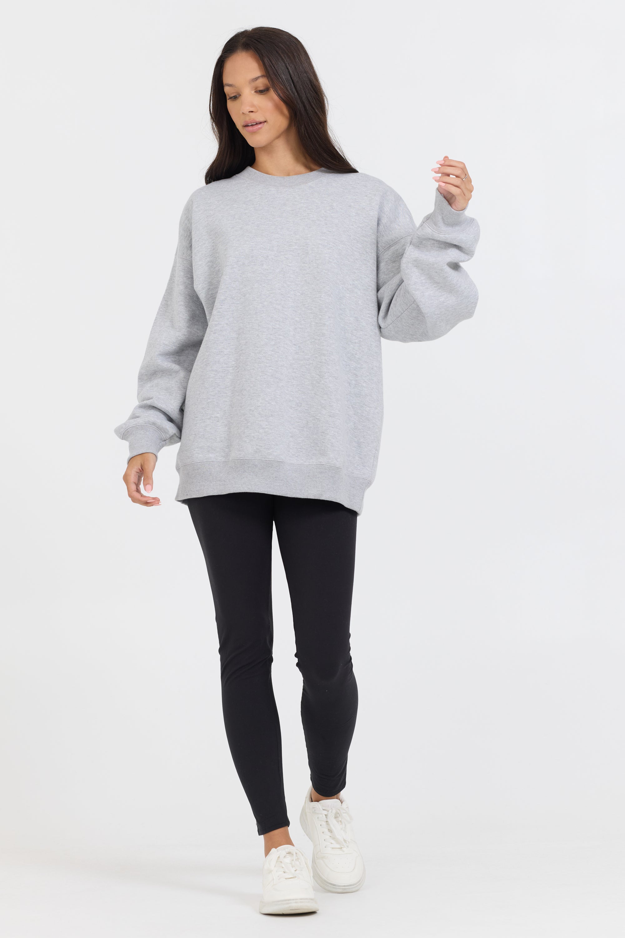 Heather Grey Proweave Crewneck Sweatshirt | Vintage Havana Heather Grey