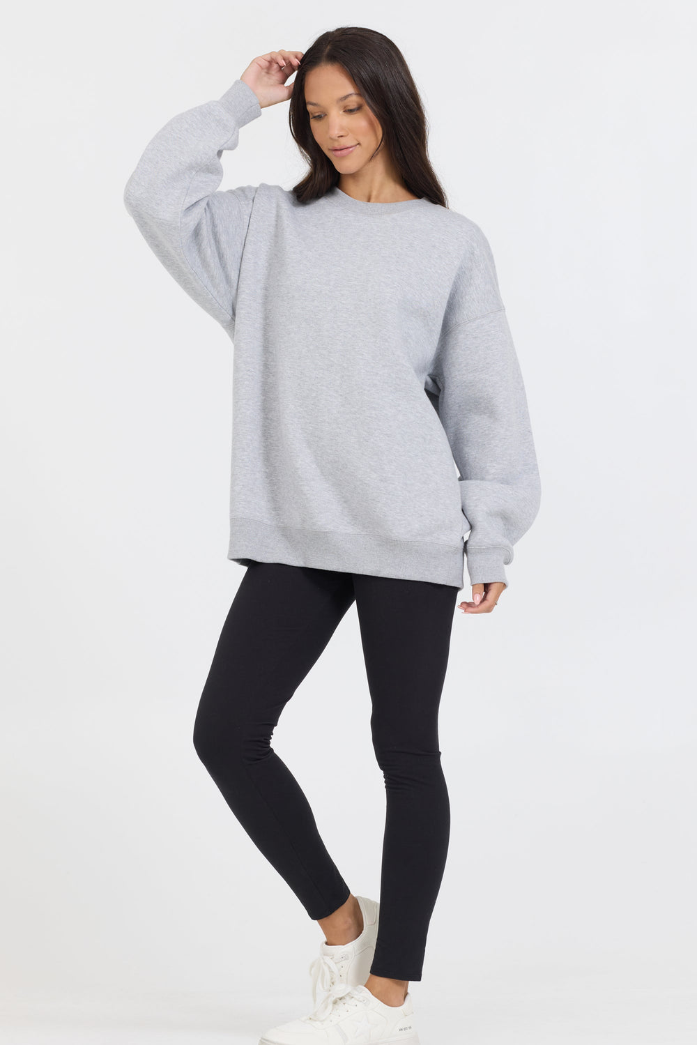 Heather Grey Proweave Crewneck Sweatshirt | Vintage Havana Heather Grey