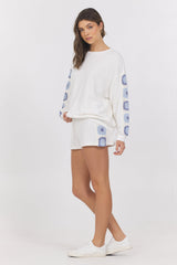 French Terry Shorts | Vintage Havana White