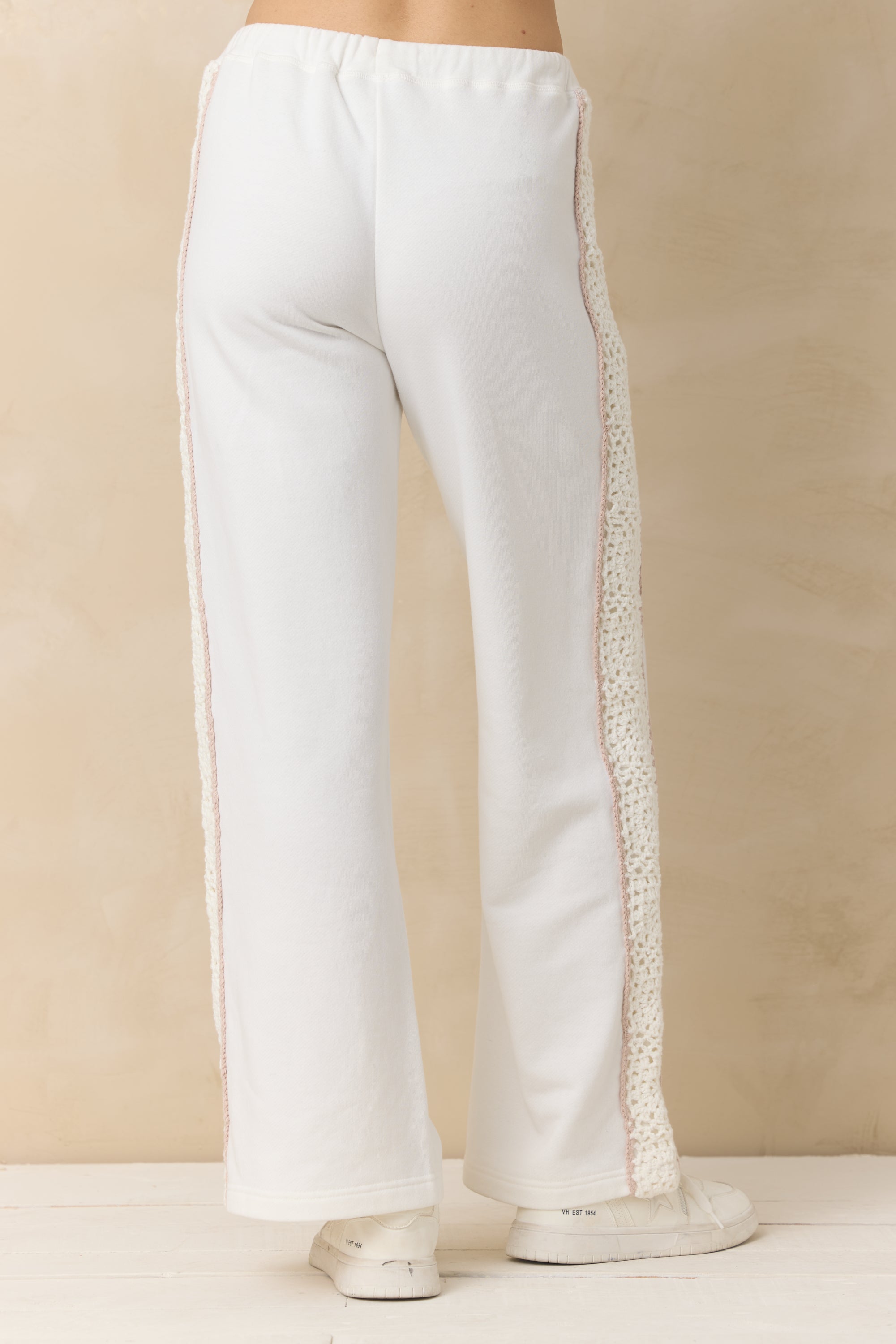 French Terry Pant with Square Crochet Insert | Vintage Havana
