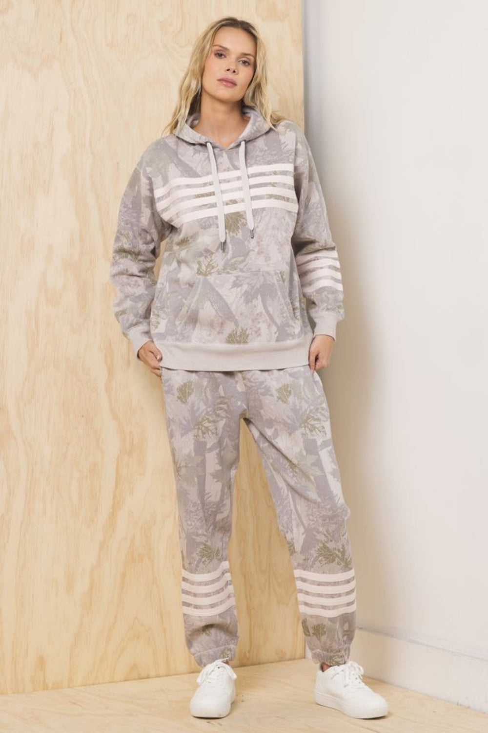 Fleece Printed 2-Piece Set | Vintage Havana