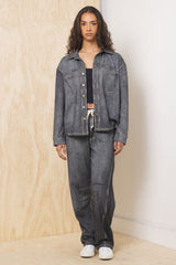 Denim Fleece 2-Piece Set | Vintage Havana