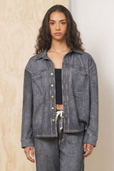 Denim Fleece 2-Piece Set | Vintage Havana