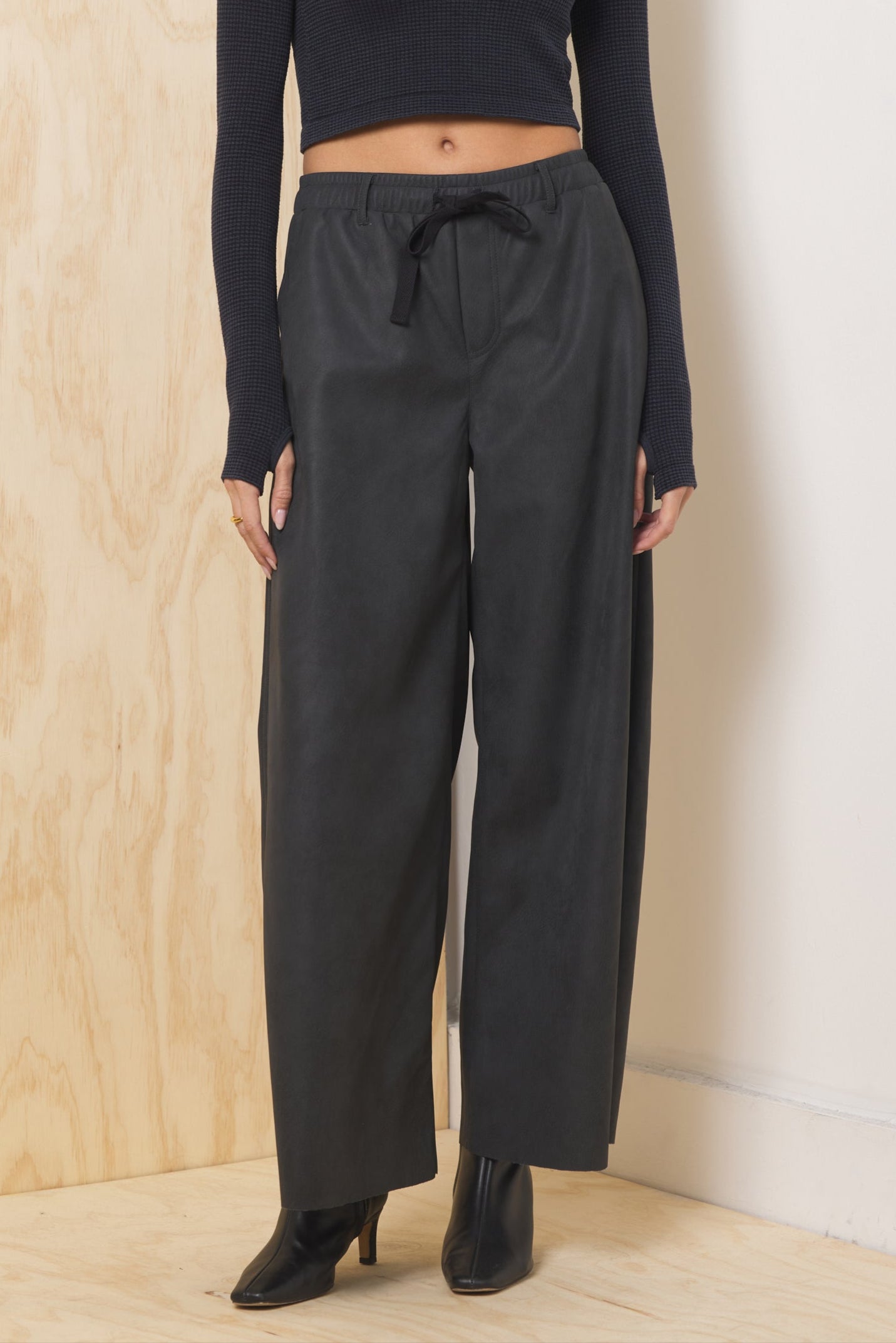 Faux Leather 2-Piece Set | Vintage Havana