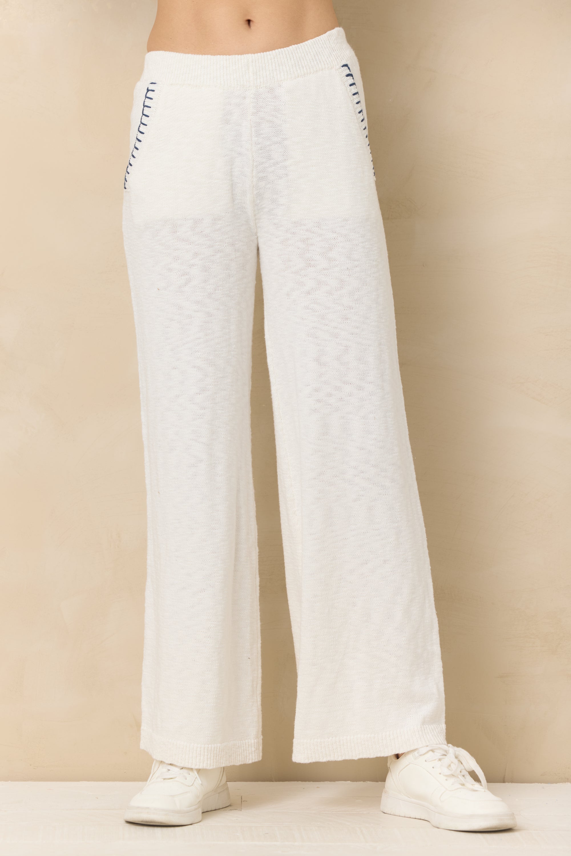 Knit Pants with Whipstitch | Vintage Havana