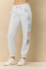 Ultra Fleece Joggers with Patches & Embroidery | Vintage Havana